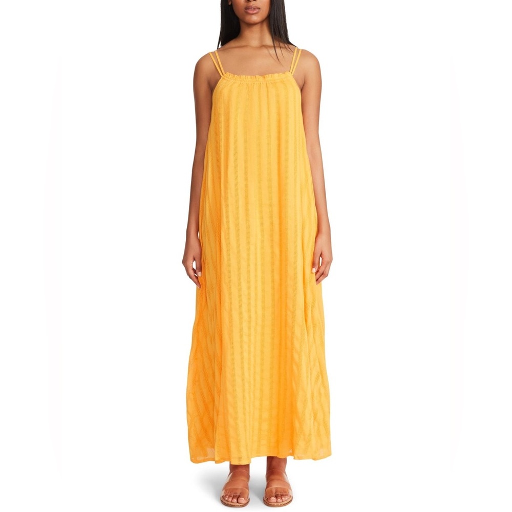 (A10) BB Dakota Steve Madden Flowget About It Maxi Dress Radiant Yellow, S, NWT‎